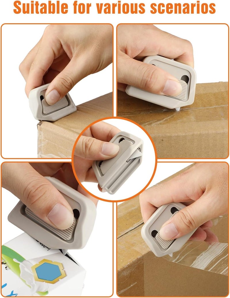 fccairms 2 PACK Magnetic Box Cutter, Retractable Utility Knife with Ceramic Blade, Stays Sharp Up to 10X Longer, Safe for Kids,Home and Office, Cardboard Cutting Tool - Image 5